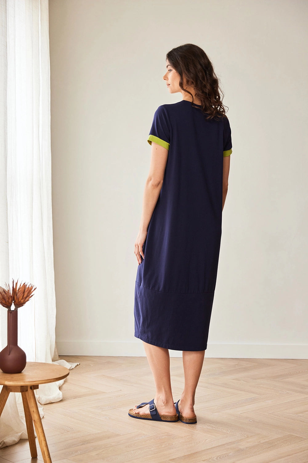 Peruzzi Stripe Dress in Navy S26143