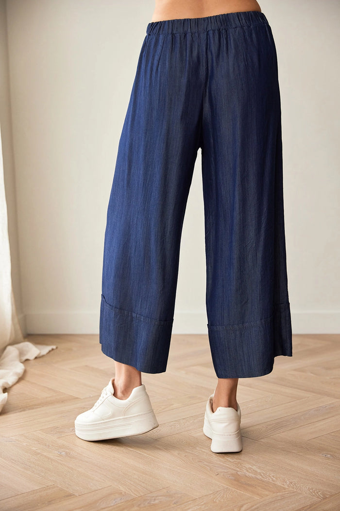 Peruzzi Luxe Turn Up Pull-On Jean in Denim S26149
