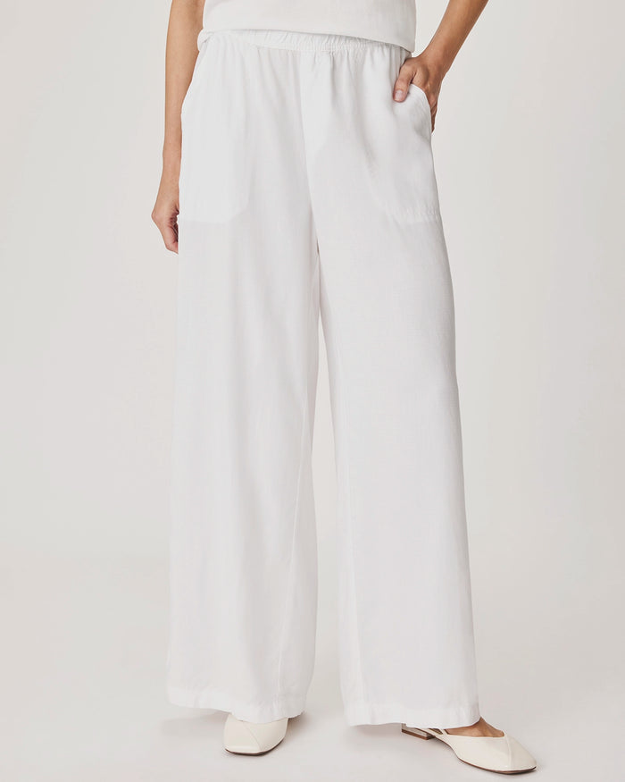 Splendid Angie Palazzo Pant in White RM3C880
