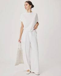 Splendid Angie Palazzo Pant in White RM3C880