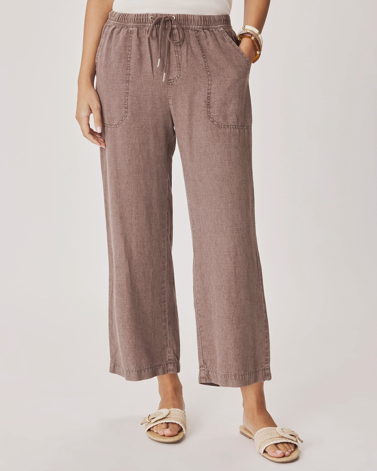 Splendid Angie Crop Wide Leg in Wicker RS2C95R