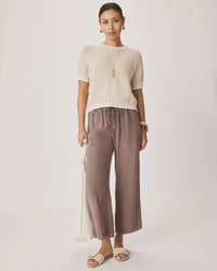 Splendid Angie Crop Wide Leg in Wicker RS2C95R