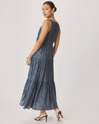 Splendid Iris Paisley Maxi Dress in Mood Indigo Paisley RS6D510