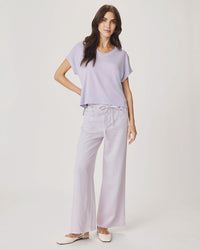 Splendid Amaya V Neck Top in Lavender RS6K350