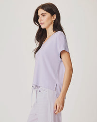 Splendid Amaya V Neck Top in Lavender RS6K350