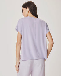 Splendid Amaya V Neck Top in Lavender RS6K350