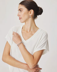 Splendid Amaya V Neck Top in White RS6K350