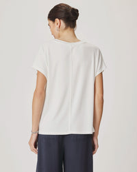 Splendid Amaya V Neck Top in White RS6K350