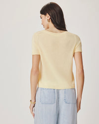 Splendid Emerson Short Sleeve Sweater in Honeysuckle RS6S270