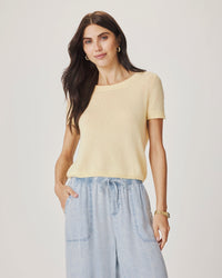 Splendid Emerson Short Sleeve Sweater in Honeysuckle RS6S270