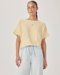 Splendid Christa Short Sleeve Sweater in Honeysuckle RS6S290