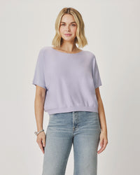 Splendid Christa Short Sleeve Sweater in Lavender RS6S290