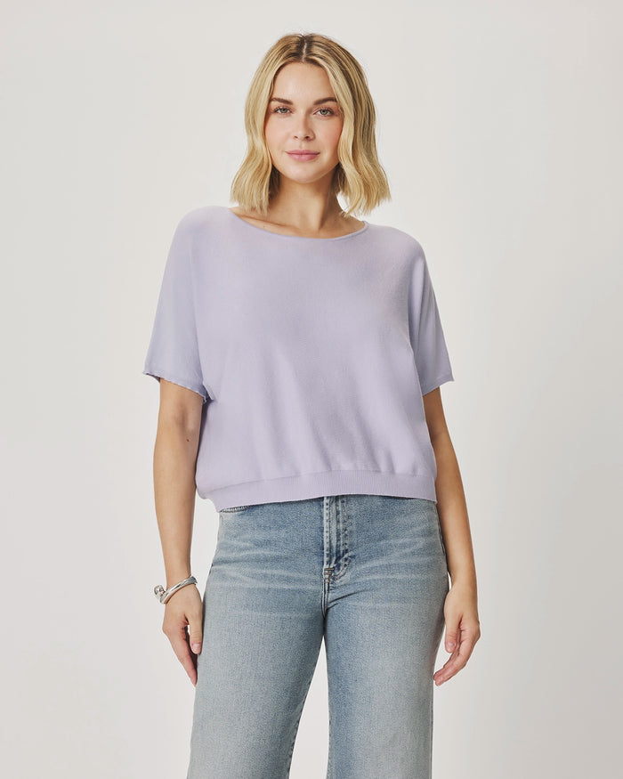 Splendid Christa Short Sleeve Sweater in Lavender RS6S290