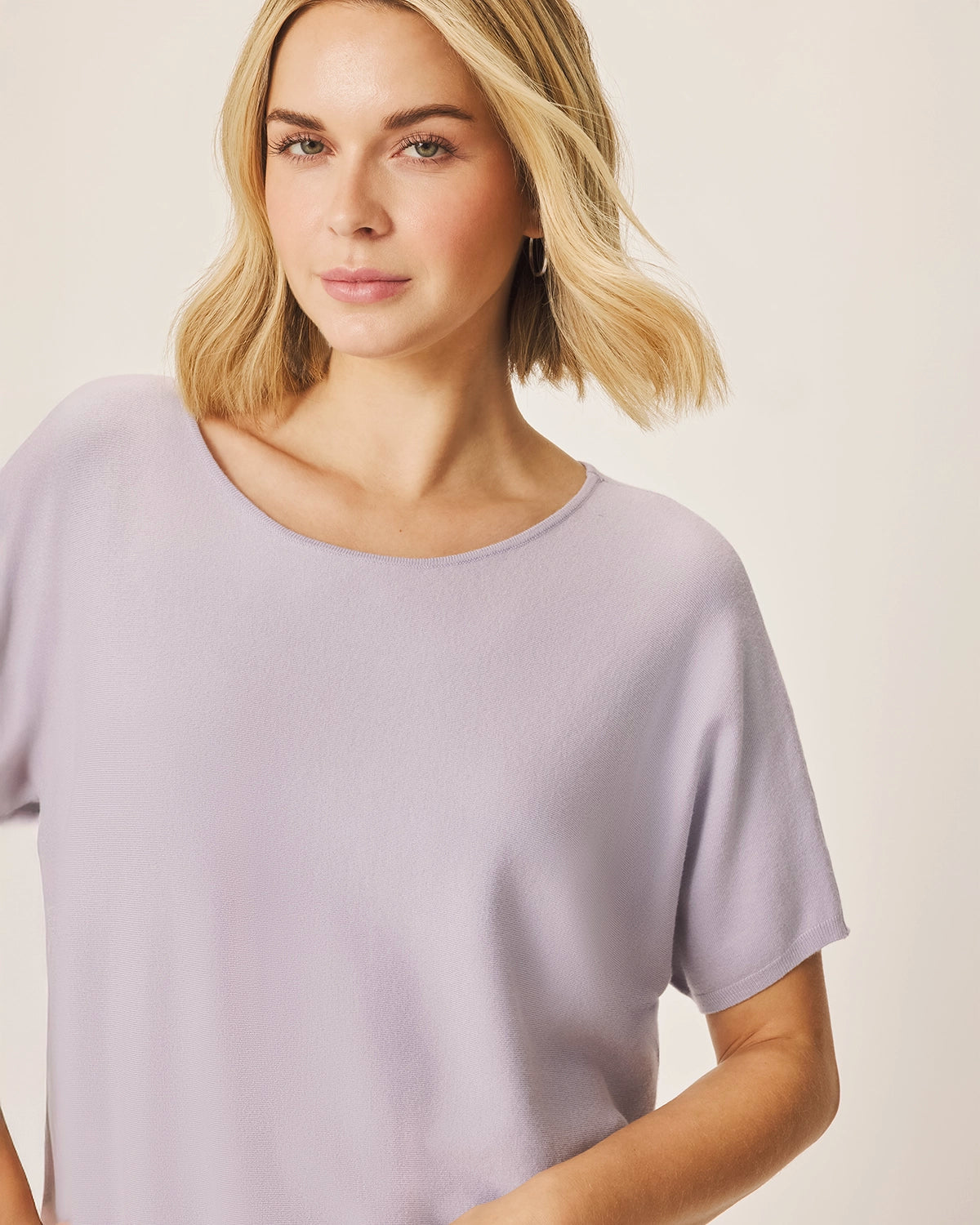 Splendid Christa Short Sleeve Sweater in Lavender RS6S290