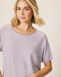 Splendid Christa Short Sleeve Sweater in Lavender RS6S290