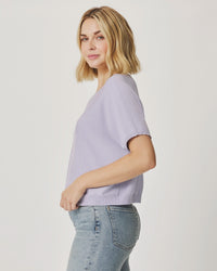 Splendid Christa Short Sleeve Sweater in Lavender RS6S290