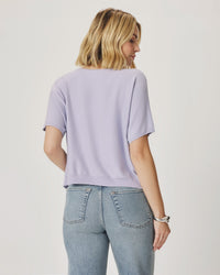 Splendid Christa Short Sleeve Sweater in Lavender RS6S290