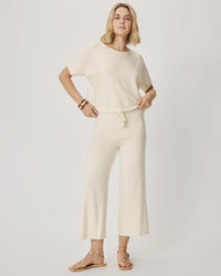 Splendid Christa Short Sleeve Sweater in Shell RS6S290