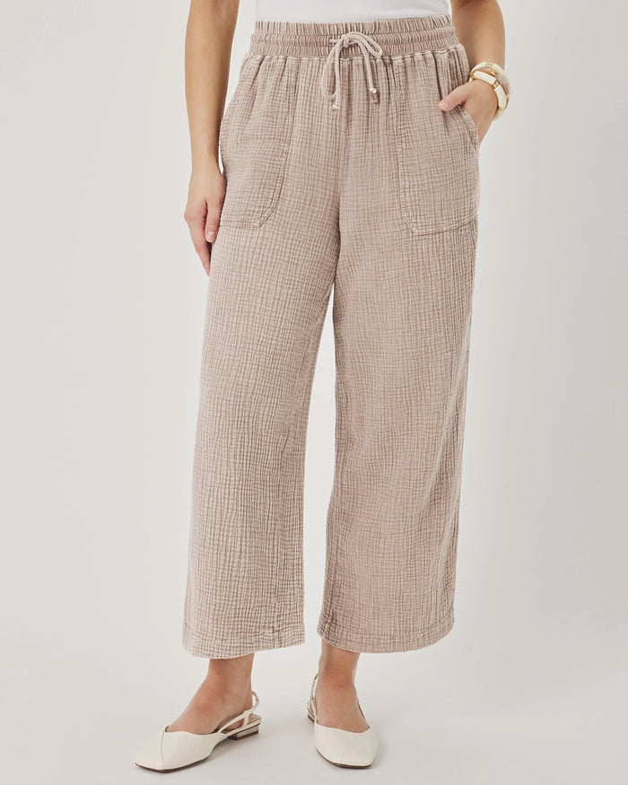 Splendid Ava Gauze Pant in Light Wicker RS6C860