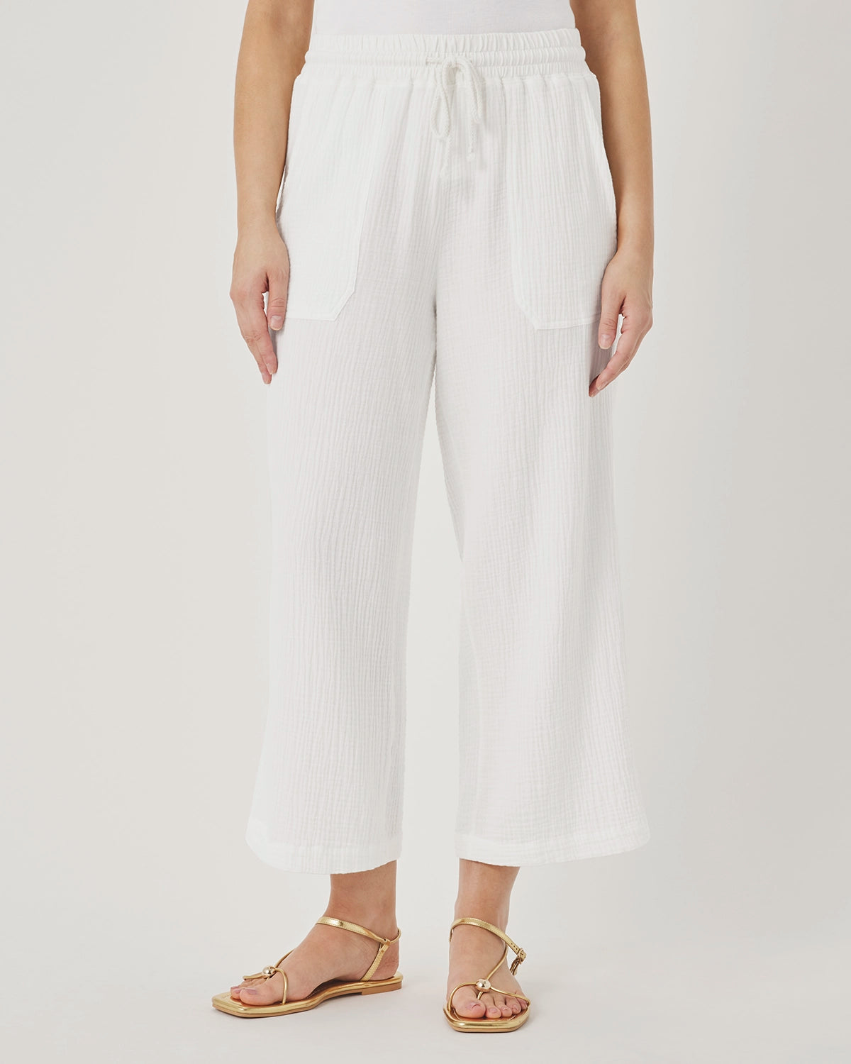 Splendid Ava Gauze Pant in White RS6C860