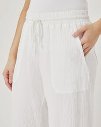 Splendid Ava Gauze Pant in White RS6C860