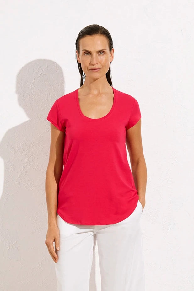 Mela Purdie Traveller T in Strawberry F01 2413 - Pre-Order December Delivery