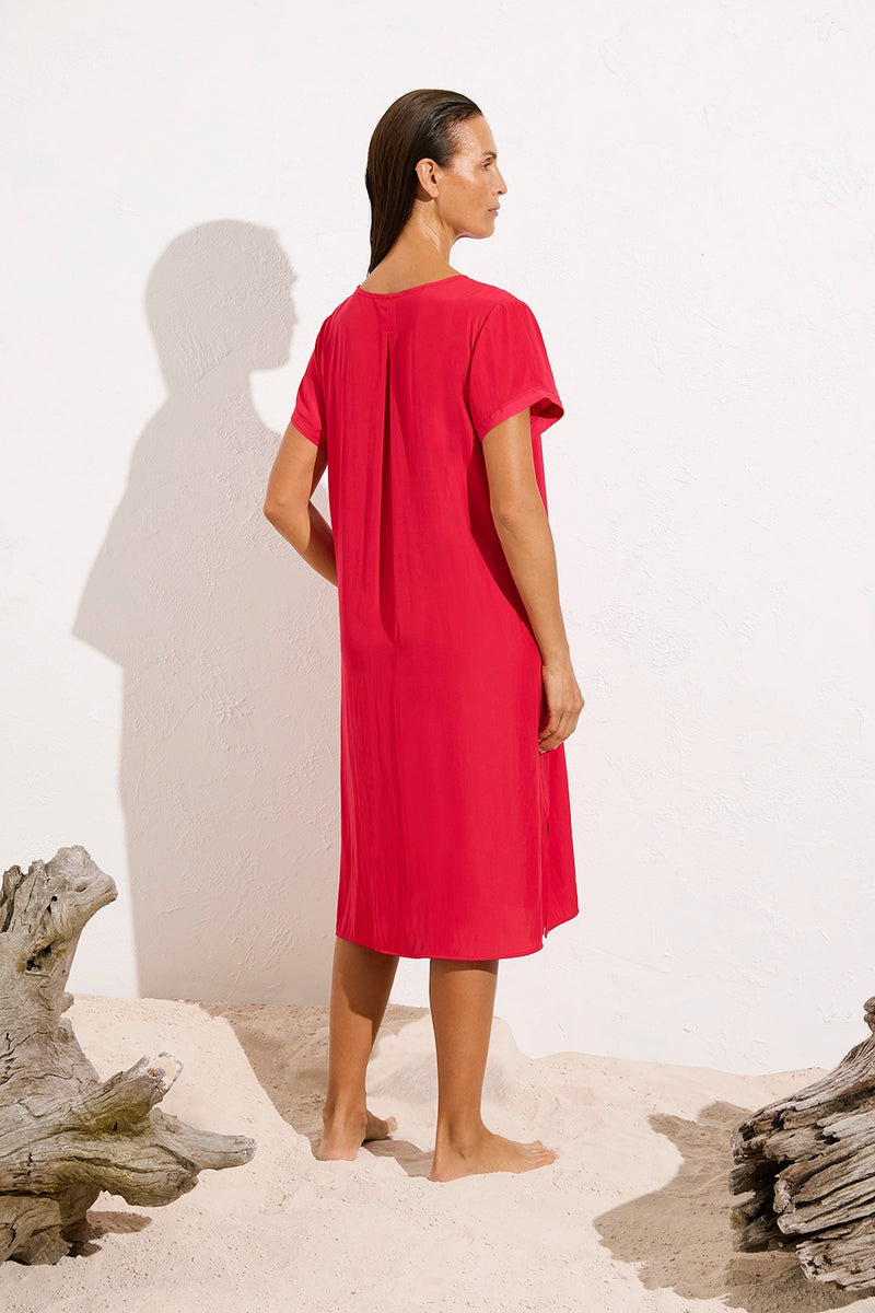 Mela Purdie Transit T Dress in Strawberry F67 3203 - Pre-Order December Delivery