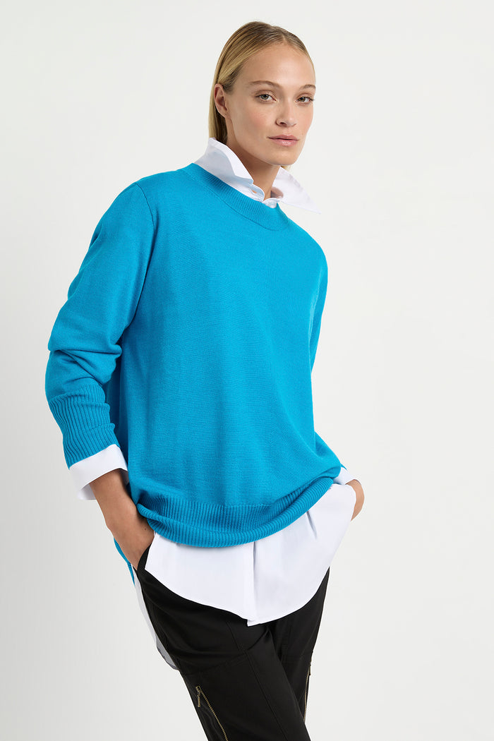 Mela Purdie Pace Sweater in Jewel F13 9290 - Pre Order May Delivery