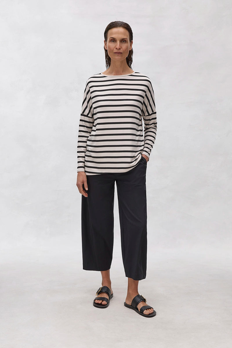 Mela Purdie Boat Sweater in Bisque/Black F532 2817