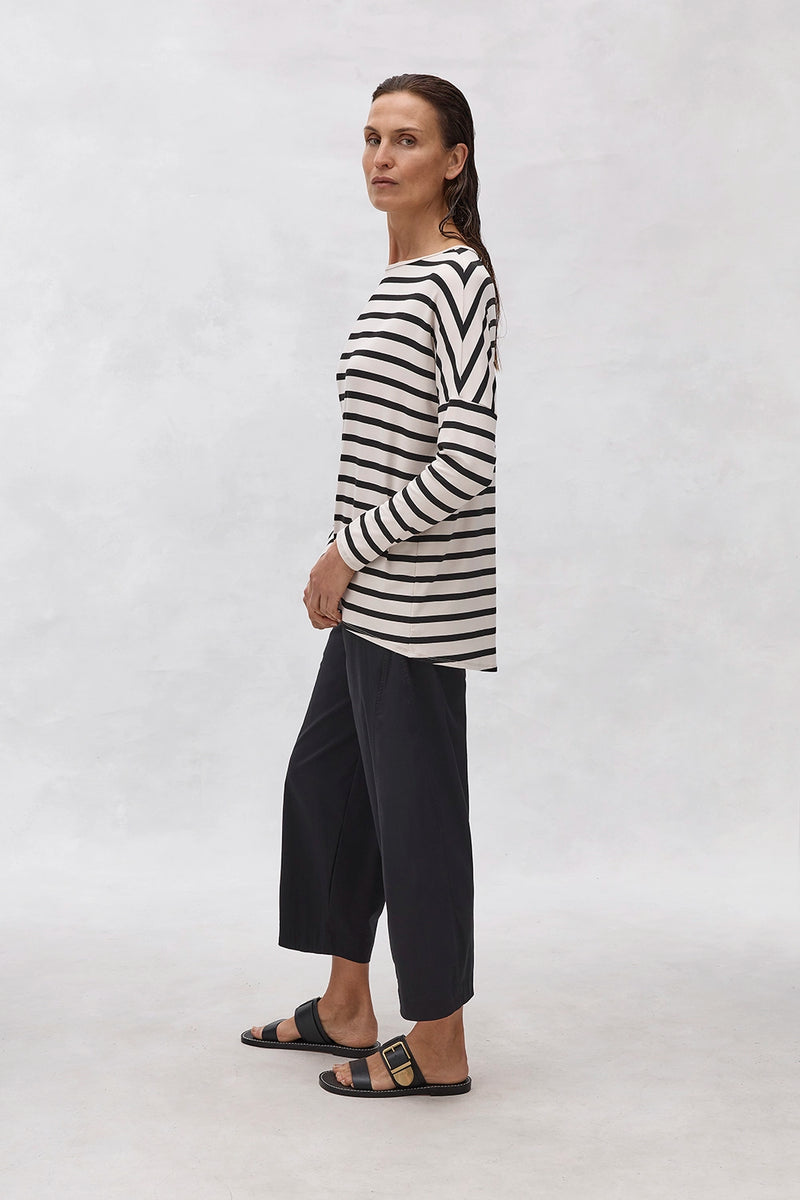 Mela Purdie Boat Sweater in Bisque/Black F532 2817