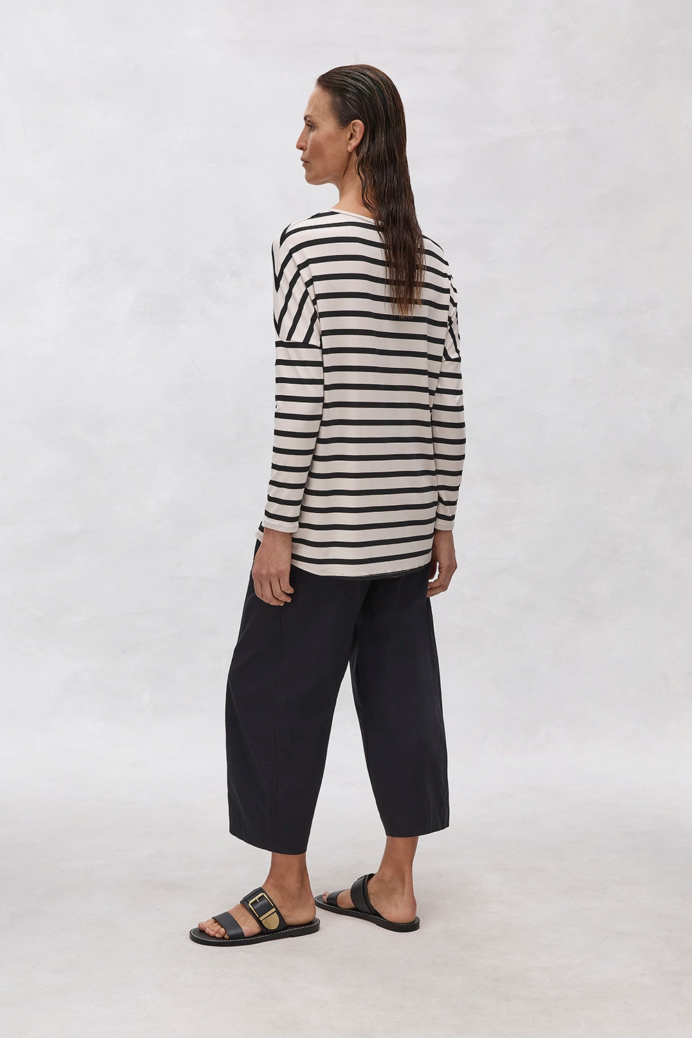 Mela Purdie Boat Sweater in Bisque/Black F532 2817