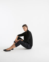 Mela Purdie Half Zip Sweater F01 8259 in Black