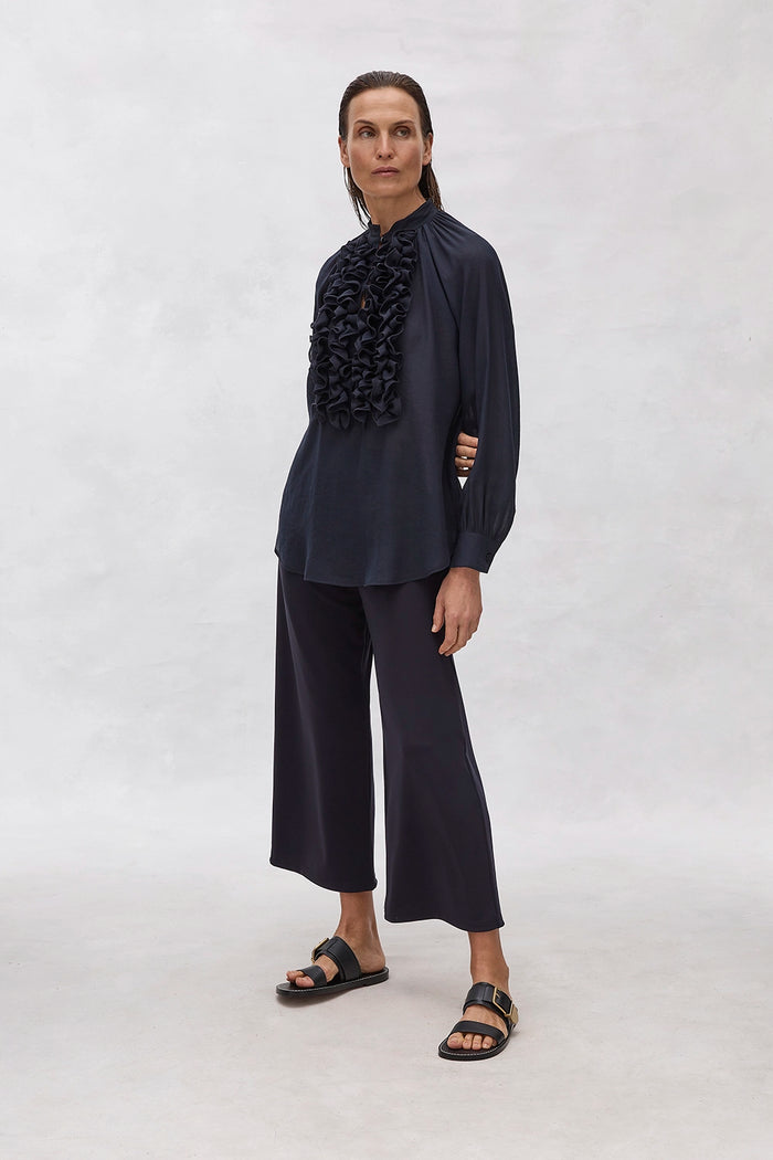 Mela Purdie Praline Blouse in True Navy F605 8473