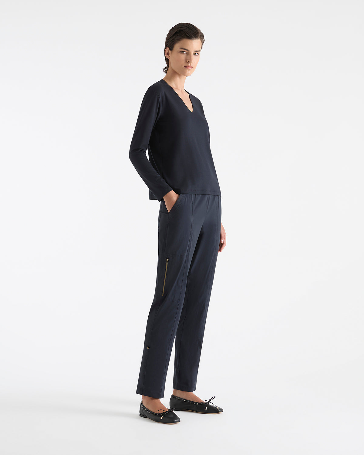 Mela Purdie V Neck Top F01 7785
