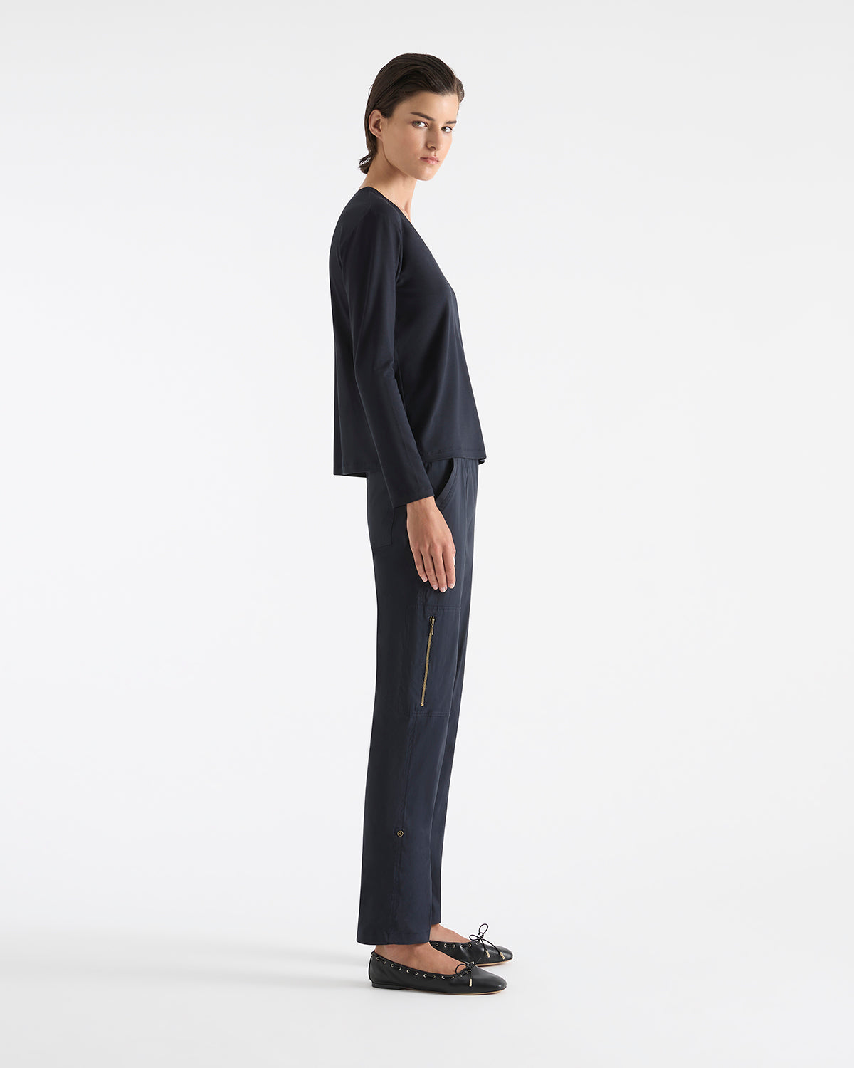 Mela Purdie V Neck Top F01 7785