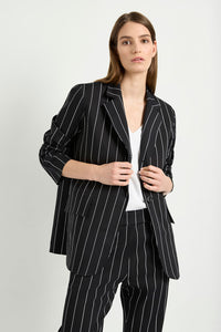 Mela Purdie Stretch Blazer in Black/White F727 4129