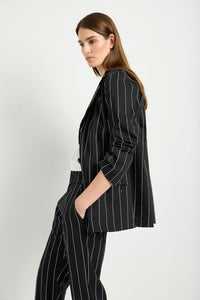 Mela Purdie Stretch Blazer in Black/White F727 4129