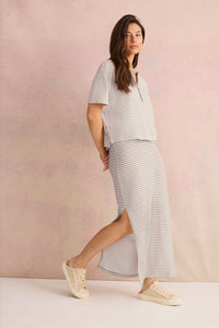 Splendid Brooke Stripe SS Top in Fawn Stripe RS5K630
