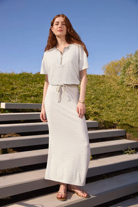 Splendid Brooke Stripe SS Top in Fawn Stripe RS5K630