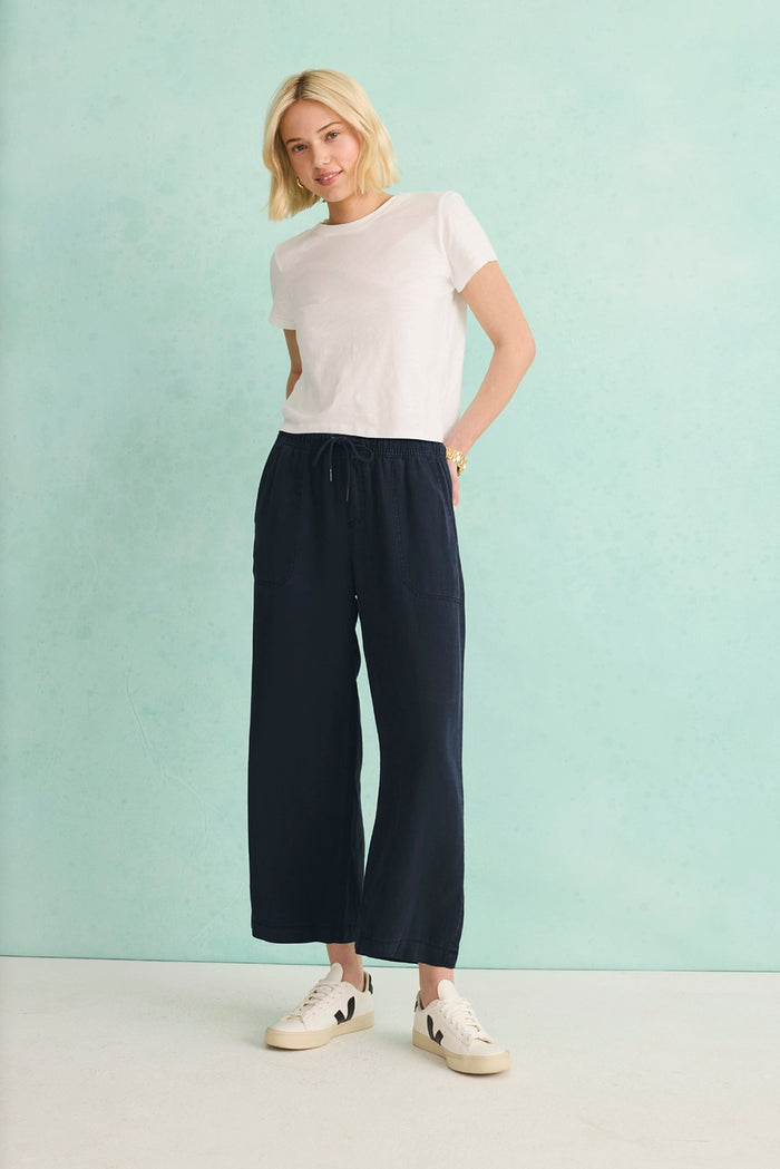 Splendid Angie Crop Wide Leg in Navy RS2C95R
