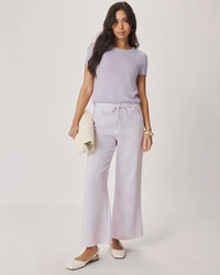 Splendid Emerson Short Sleeve Sweater in Lavender RS6S270
