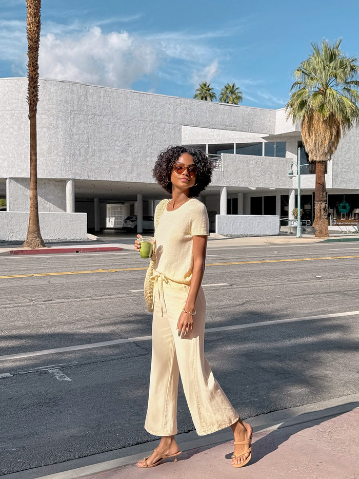 Splendid Emerson Short Sleeve Sweater in Honeysuckle RS6S270