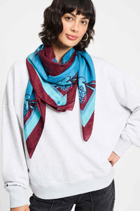 Pom Shawl Mystic Dinner In Blue Sp9409