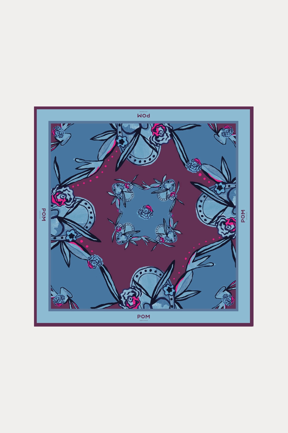 Pom Shawl Mystic Dinner In Blue Sp9409