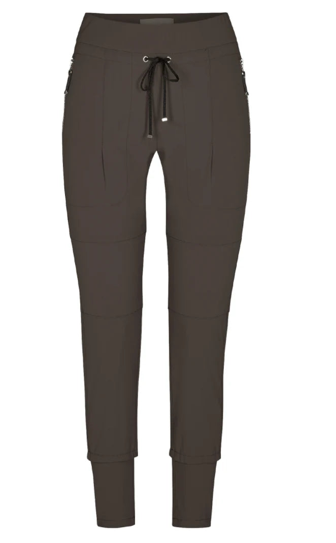 Raffaello Rossi Candy Jersey Jogger Pant  in Dark Brown 251278/9987