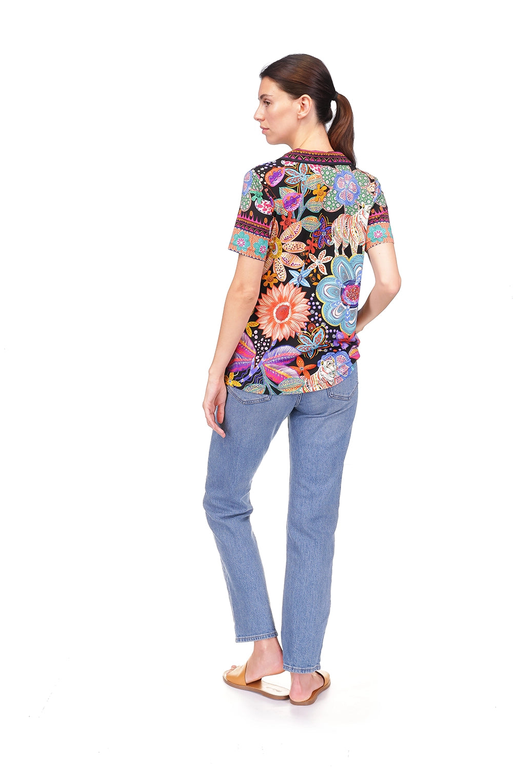 Johnny Was The Janie Favorite Short Sleeve Swing Polo  - Caetana T14225-3