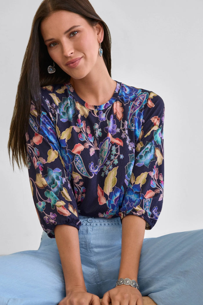 Johnny Was The Janie Favorite Puff Sleeve Top - Stevie's Garden T15825-6