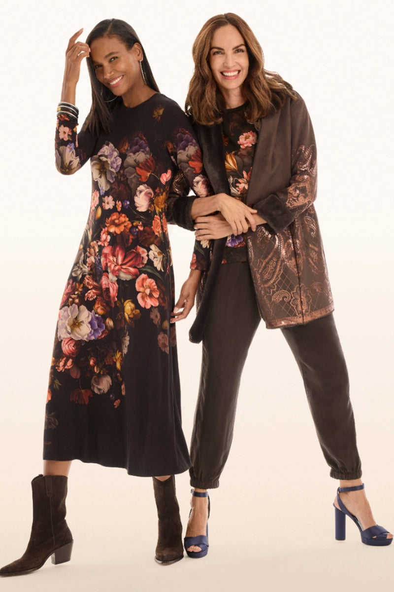 Johnny Was The Janie Favorite Long Sleeve Midi Dress- Beckett T30025-O - Pre-Order December Delivery