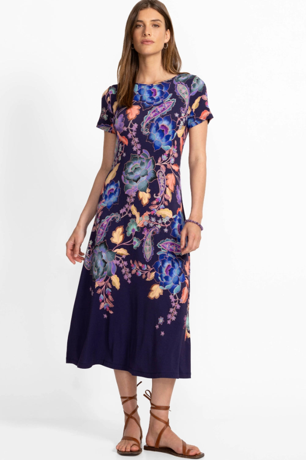 Johnny Was The Janie Favorite Boatneck Cap Sleeve Dress T38925-6