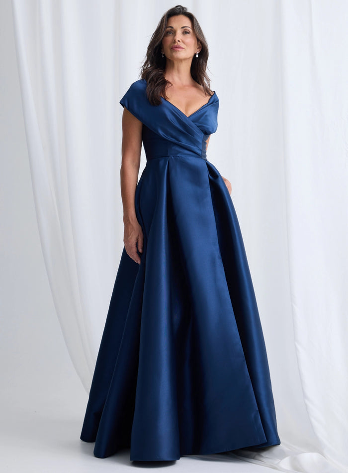 Trellis Lane Eloisa Off Shoulder Gown in Navy TL1167